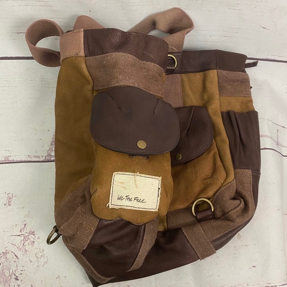 FREE PEOPLE Distressed Leather Convertible Tote - Picture 6 of 10